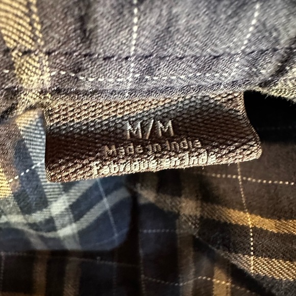 Timberland Flannel Men’s Medium Green and Black Heavyweight Plaid Button down. - Picture 7 of 12